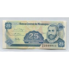 NICARAGUA 0,25 DE CORDOBA BILLETE SIN CIRCULAR, UNC